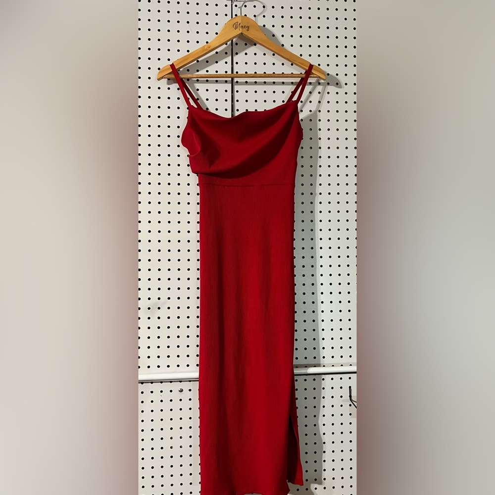 Urban Daizy Red Slit side Dress | L